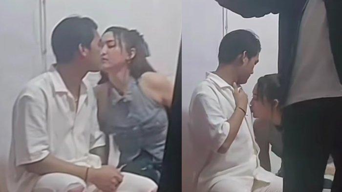 Momen mesra Happy Asmara dan Gilga Sahid di belakang panggung