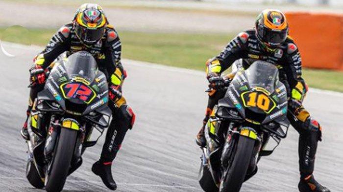 Pembalap Mooney VR46 Racing, Marco Bezzecchi dan Luca Marini 