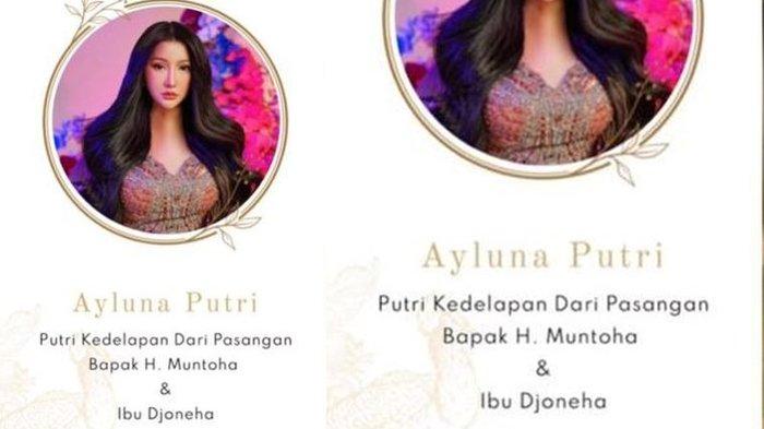 Nama Lucinta Luna di undangan pertunangan dengan Alan