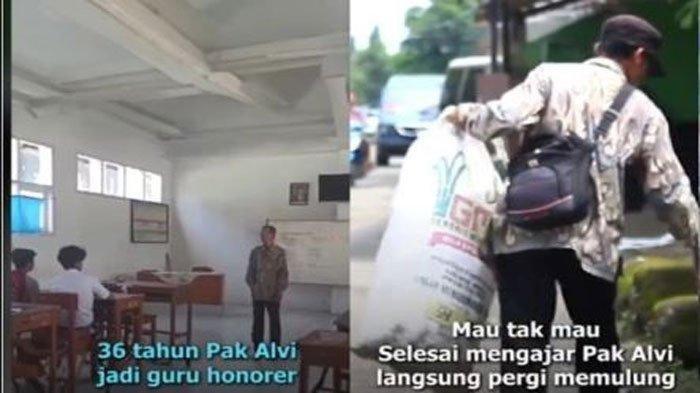 Pak Alvi Nyambi Jadi Pemulung 36 Tahun, Gaji Guru Honorer Tak Cukup Buat Hidup, Haru Ditegur Murid