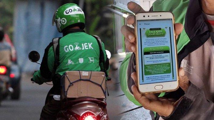 THR OJOL 2025 - Pengemudi Gojek (KIRI) melintas di Jalan Bintaro Raya, Jakarta, Jumat (26/6/2015). Pemgemudi ojol di Kabupaten Lebak mengaku sudah mendapat pemberitahuan terkait Bonus Hari Raya dari Gojek, Selasa (11/3/2025). Salah satu driver Gojek mengaku pernah mendapat Bonus Hari Raya tapi hanya untuk driver pilihan, segini nominalnya.