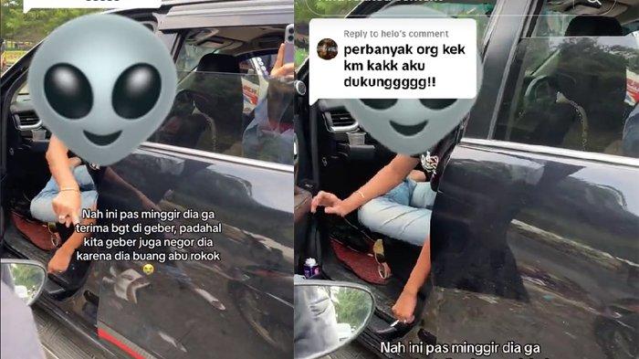 Pengendara Fortuner sambil merokok tak terima ditegur