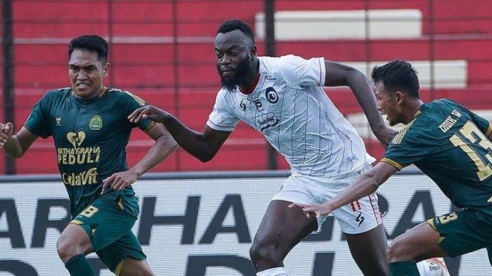 Laga Persikabo vs Arema FC pada pekan 27 Liga 1 2023 di Stadion Sultan Agung, Bantul, Jumat (1/3/2024).