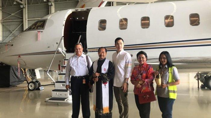 Pesawat pribadi suami Sandra Dewi, Harvey Moeis (Instagram @benyaminratu)