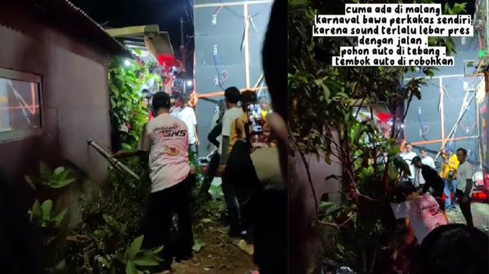 Pohon ditebang warga untuk parade sound system