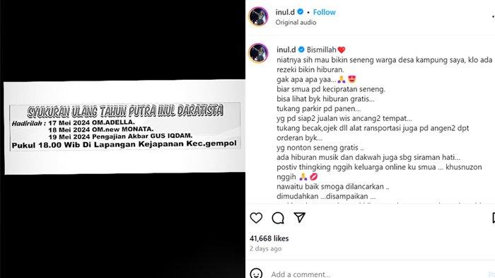 Postingan Inul Daratista soal pesta di Pasuruan