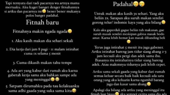 Postingan Kesha Ratuliu, artis FTV difitnah ART berwajah polos