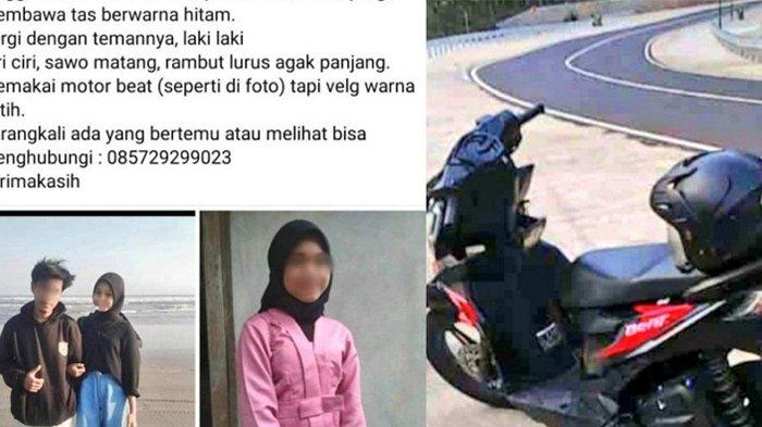 Postingan di Facebook yang mengabarkan hilangnya dua remaja di Bantul