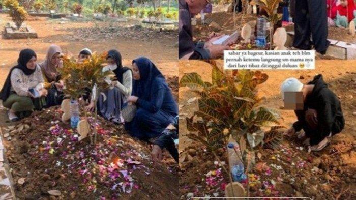 Potret anak Andini korban penganiayaan tertunduk di makam sang ibunda 1