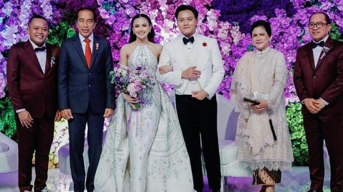 Presiden Jokowi dan ibu Iriana di pernikahan Rizky Febian dan Mahalini