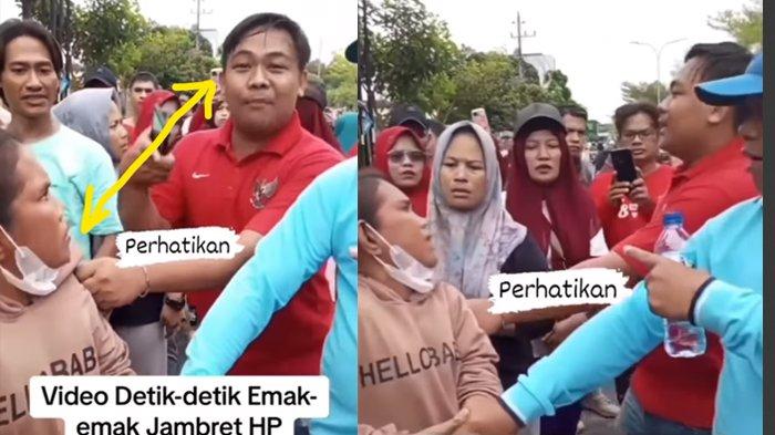 Pria perekam video (pemuda kaos merah)
