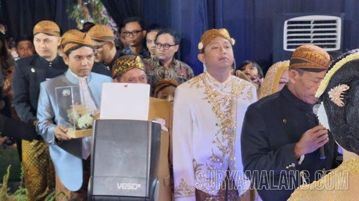 Proses pernikahan Denny Caknan dan Bella Bonita di Sun Hotel, Kota Madiun, Jumat (7/7/2023) malam.