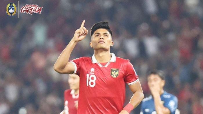 Ramadhan Sananta saat membela Timnas Indonesia melawan Brunei Darussalam di Stadion Utama Gelora Bung Karno (SUGBK) Jakarta, Kamis (12/10/2023).