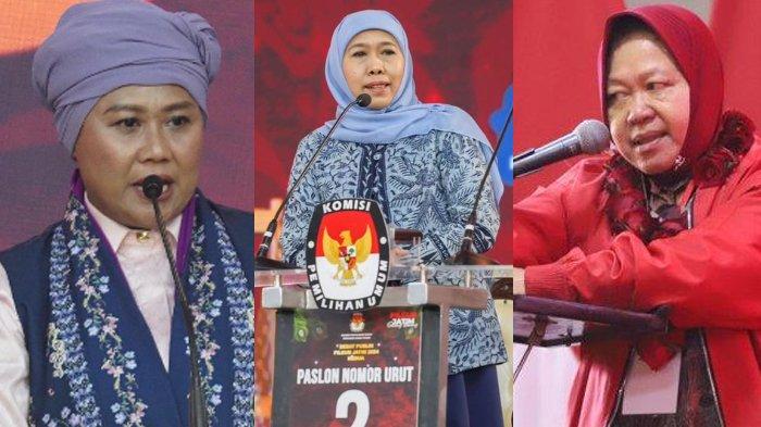 Para cagub Jatim 2024, Luluk-Khofifah-Risma