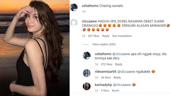 Reaksi Celia Thomas dituding jalan bareng Teuku Ryan