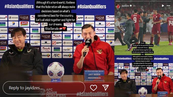 Reaksi haru Jay Idzes Kapten Timnas Indonesia mencuat setelah Shin Tae-yong out