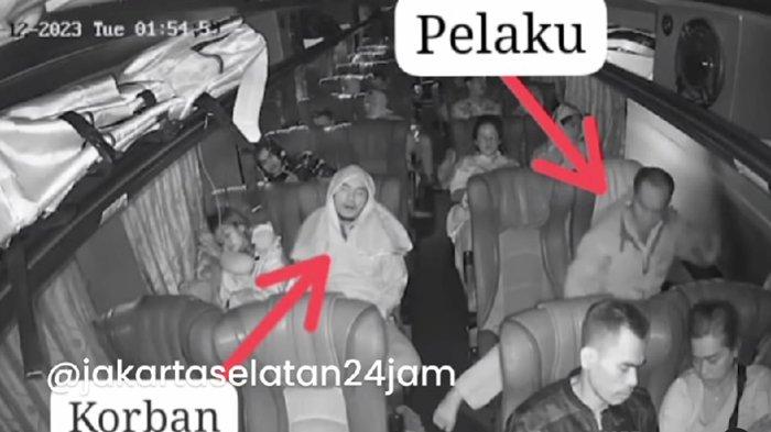 Rekaman CCTV pelaku mencuri laptop di bus