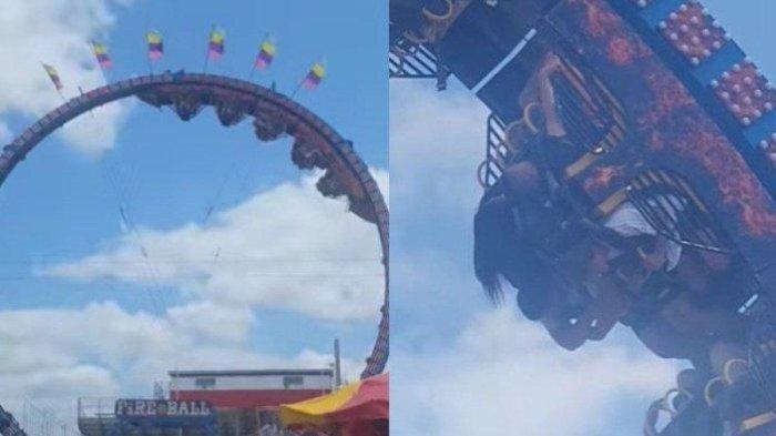Roller coaster berhenti mendadak saat beroperasi, penumpang terjebak berjam-jam