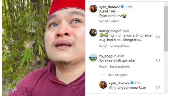 Ryan Dono menyempatkan ziarah ke makam mendiang neneknya untuk meminta restu