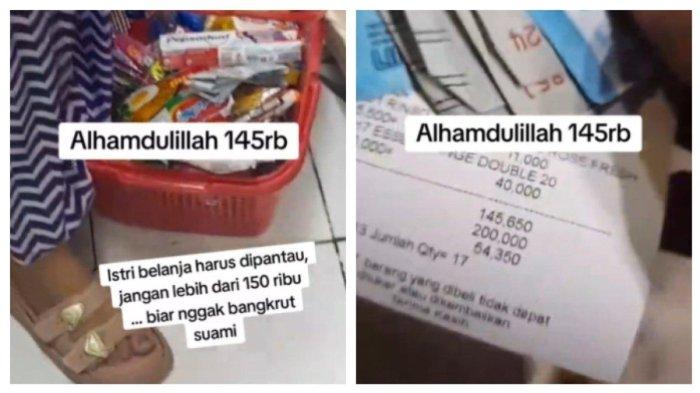  Sang suami ini, mengatakan kalau inilah cara mengemat uang agar istri tak boros, salah satunya dengan didampingi. (TikTok @guztatang)
 