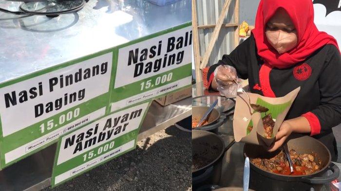 Sebuah mobil Alphard dipakai jualan nasi bungkus di Ponorogo 2