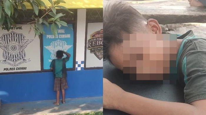  Seorang anak jalanan mendatangi pos patwal di Padalarang, Kabupaten Bandung Barat viral dimedia sosial. (Ig@bangrizky_goww)