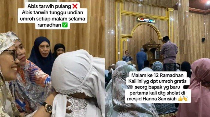 Seorang pengguna TikTok mendapat undian umroh gratis usai sholat tarawih 1