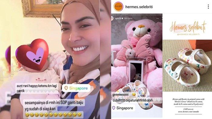 Sepatu yang dipakai bayi Syahrini dari brand Hermes