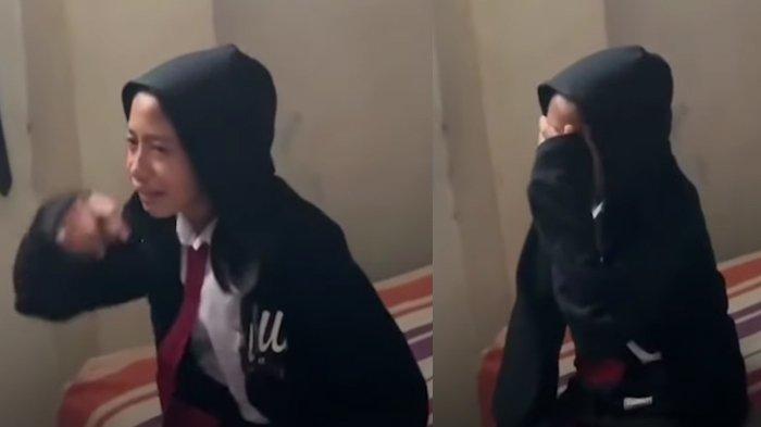 Shein siswi SD menangis sesenggukan tidak kebagian susu dari Gibran