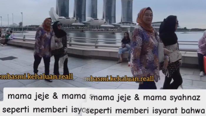 Sikap Mama Amy dan Ibu Jeje terkesan canggung disebut pura-pura bahagia