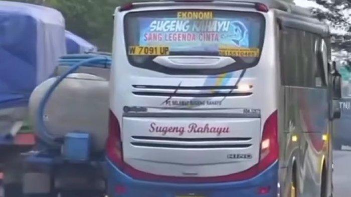 Sopir bus Sugeng Rahayu ngebut ugal-ugalan di jalan 1