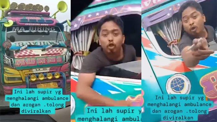 Sopir bus mini ngamuk ditegur karena lawan jalur dan halangi ambulans