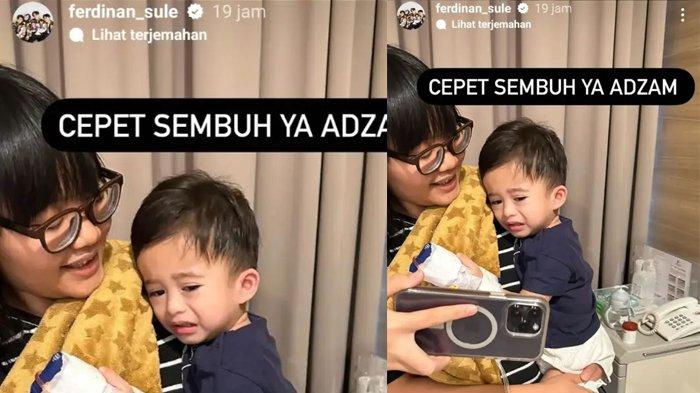 Sule mengunggah foto Adzam yang merengek di rumah sakit