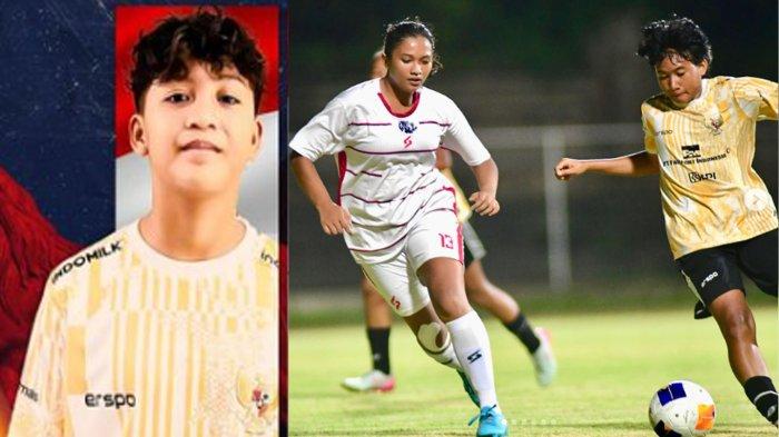 Syafia Chorlienka (foto kiri) pemain, Arema FC Women di Timnas U-17 wanita Indonesia dan uji coba Arema FC women lawan tanding Timnas Indonesia U-17 Putri pada Rabu (1/5/2024),