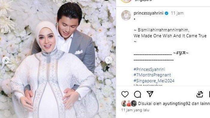 Syahrini kabarkan kehamilan anak pertama.
