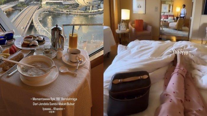 Syahrini merekam kegiatan Reino Barack dari kamar.