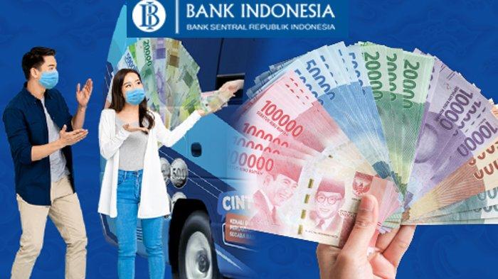 TUKAR UANG LEBARAN 2025 - Kolase foto pecahan uang kertas rupiah (KANAN) dan layanan penukaran uang keliling Bank Indonesia (KIRI) yang diambil dari situs resmi Bank Indonesia untuk artikel  daftar lokasi tukar uang baru di Malang, Batu dan Pasuruan dibuat pada Rabu (5/3/2025).