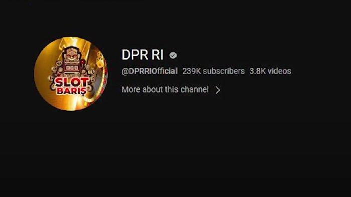 Tampilan akun Youtube DPR RI setelah kena hack 1