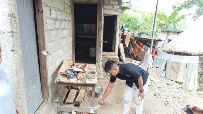 Tim Identifikasi Polres TTU dan anggota Polsek Miomaffo Timur saat melakukan identifikasi di TKP