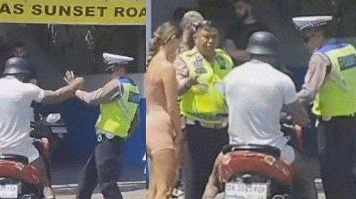 Tindakan bule Inggris tampar polisi di Bali 1