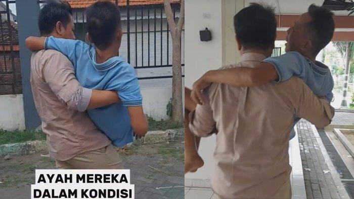 Totok dievakuasi oleh relawan Griya Lansia