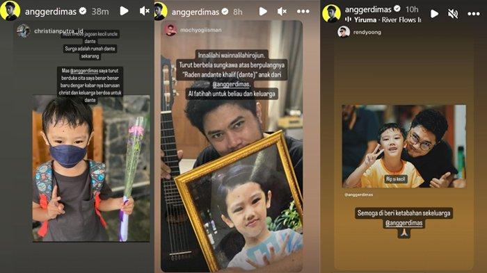 Ucapan duka dari rekan dan sahabat Angger Dimas atas meninggalnya Dante