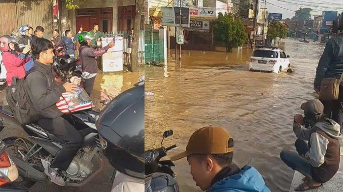 Video mobil Fortuner nekat terabas banjir yang cukup tinggi 1