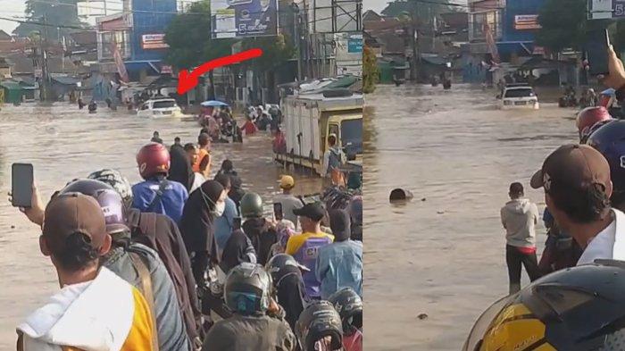 Video mobil Fortuner nekat terabas banjir yang cukup tinggi 4