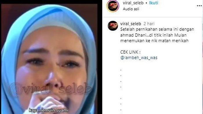 Video saat Mulan Jameela bercerita bisa beribadah bareng Ahmad Dhani (Instagram/viral_seleb)