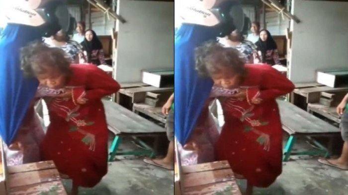 Video seorang nenek yang diduga ditinggal paksa untuk mengemis di Pasar Lama Banjarmasin