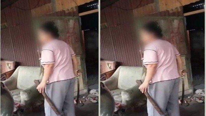 Viral Ibu-ibu Ngamuk Bawa Parang Saat Ditagih Hutang, 'Tunggu Suamiku Gajian, Jangan Bikin Emosi