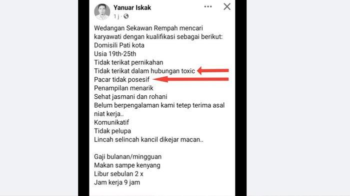 Viral Lowongan Pekerjaan Dengan Syarat Tidak Punya Pacar Toxic