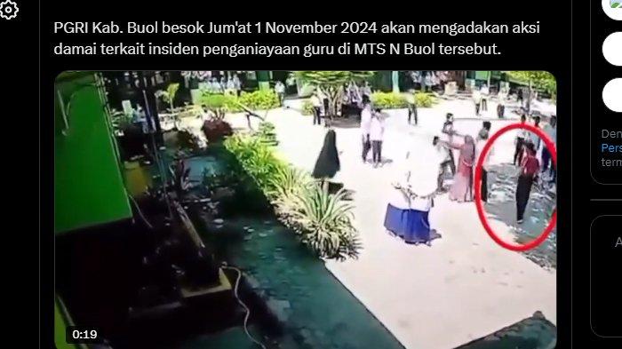 Viral Rekaman Video Guru MTs Dianaya Kerabat Murid Saat Ngajar di Lapangan Sekolah, Ini Pemicunya