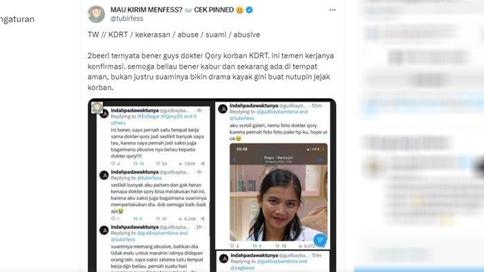 Viral dokter Qory disebut jadi korban KDRT